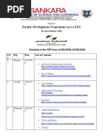 Faculty Development Programme On LATEX: in Association With