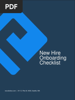Checklist - New Hire Onboarding Checklist