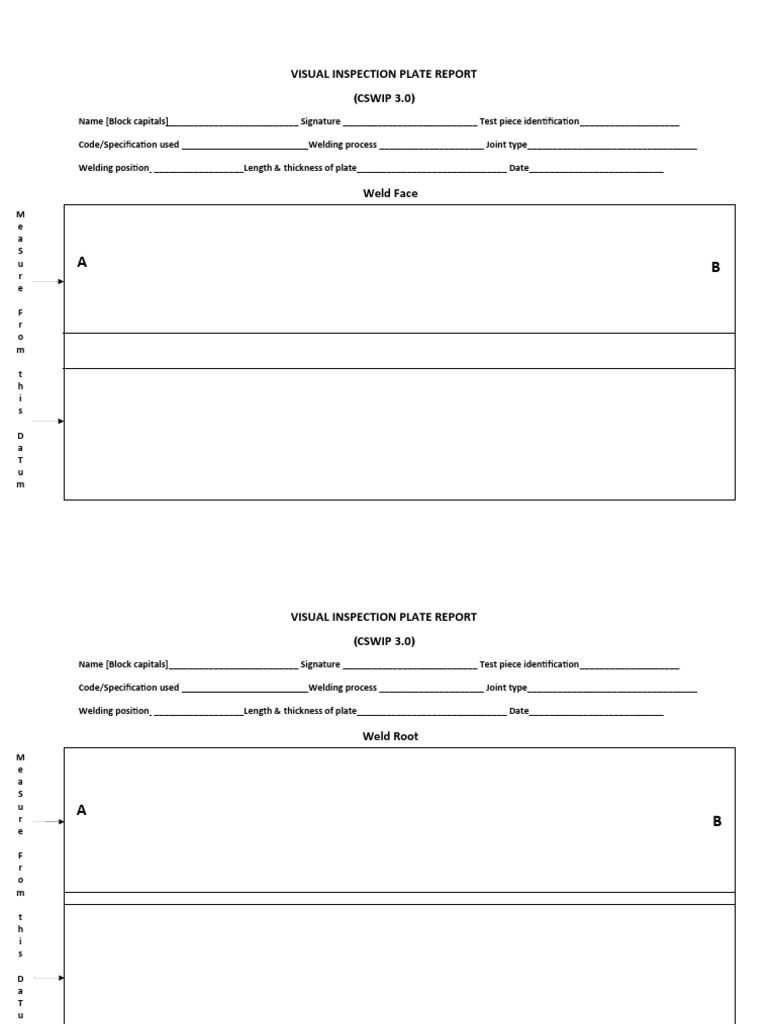 Visual Inspection Welding Report | PDF | Pipe (Fluid Conveyance) | Welding