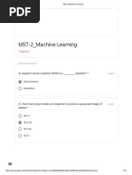 MST-2 - Machine Learning