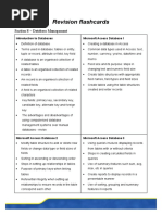 Revision Flashcards: Section 8 - Database Management