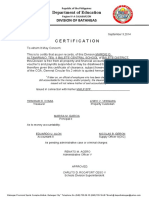 Batangas Division Certification