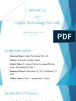 Internship On Insight Technology Pvt. LTD.: Shyam Maharjan (7515/072)