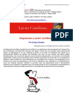 Hegemonía y poder neoliberal - Jorge Alemán  