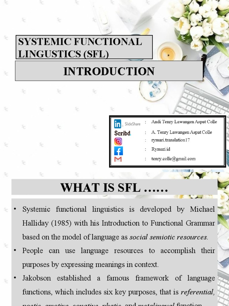 Introduction to Systemic Functional Linguistics | PDF | Semiotics ...