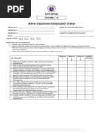 Inter-Observer Agreement Form - Teacher I-III 051018