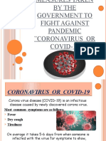 Measures taken by India to fight Coronavirus pandemic