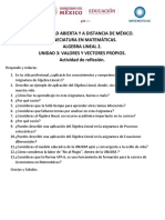 Aplicaciones del Álgebra Lineal y reflexiones sobre el aprendizaje en la UNADM