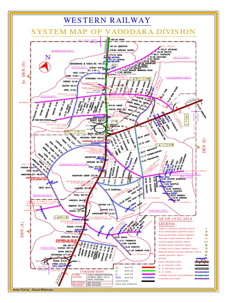 Vadodara Division Railway Map | PDF