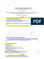 BTech CS/IT VI Sem AI & ML Exam Questions