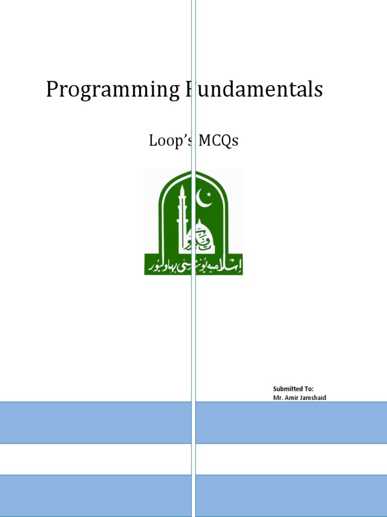C++ Loop MCQs and Answers | PDF