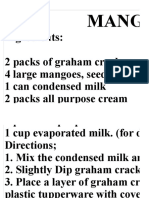 Ingredients:: Mango Graham Cake