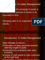 Introduction To Sales Management