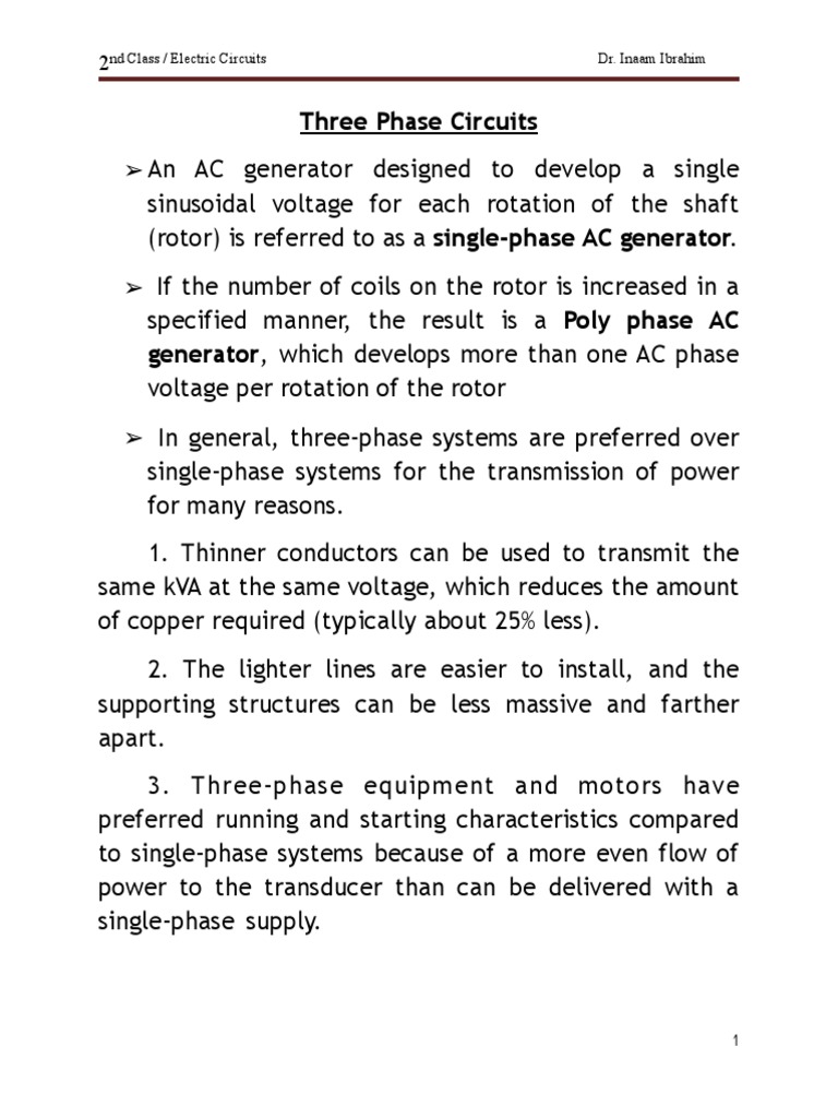 Three Phase Circuits | PDF | Phase (Waves) | Alternating Current