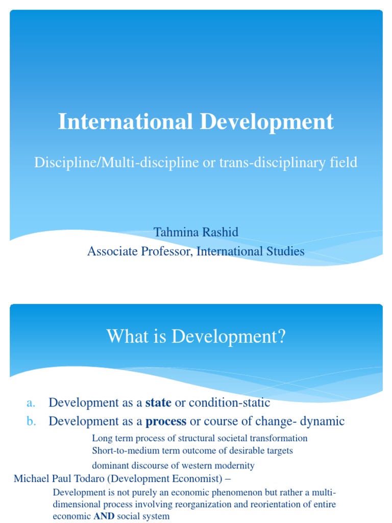 International Development | PDF | Economic Growth | Capitalism