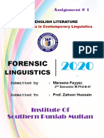 Forensic Linguitics Assignment B 97 PDF