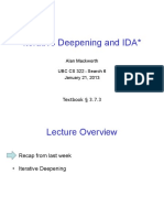 Iterative Deepening and IDA : Alan Mackworth UBC CS 322 - Search 6 January 21, 2013