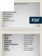Case Study: The Melting Pot BY Arunvignesh.R Sri Harsha Catherine Harris Srinivasan.K