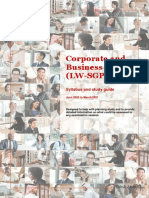 Corporate and Business Law (LW-SGP) : Syllabus and Study Guide