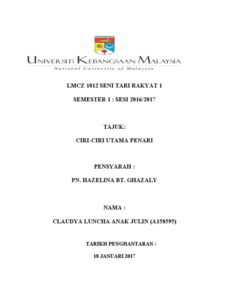 LMCZ1012 Seni Tari Rakyat - Ciri-Ciri Penari  PDF