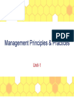 Management Principles & Practices: Unit-1