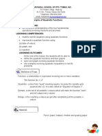 LESSON NO. 12: Graphs of Quadratic Functions Content Standard