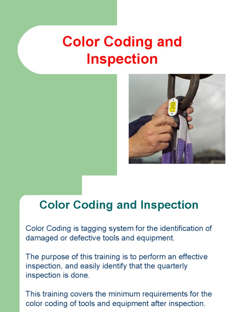 HSE-BMS-013 Color Coding and Inspection | PDF