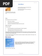 A. Overview: Excel Macro