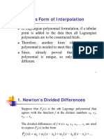 Newton's Form of Interpolation