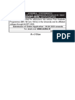 AUCET-2020 Notification PDF
