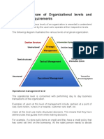 Pyramid Diagram of Organizational Levels and Information Requirements