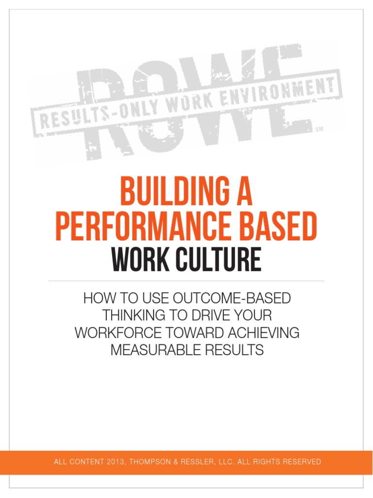 Building A Performance Based Work Culture PDF | PDF | Goal Setting | Goal