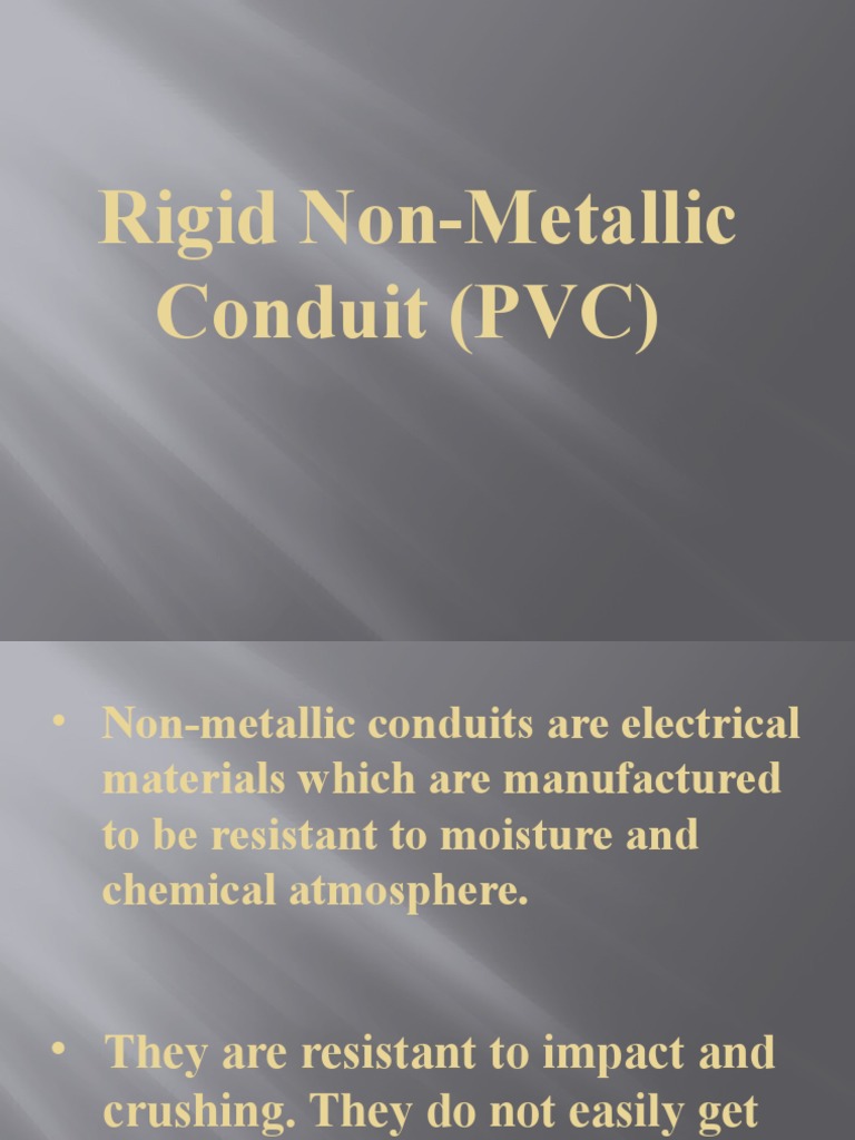 Rigid NonMetallic Conduit (PVC) PDF Components