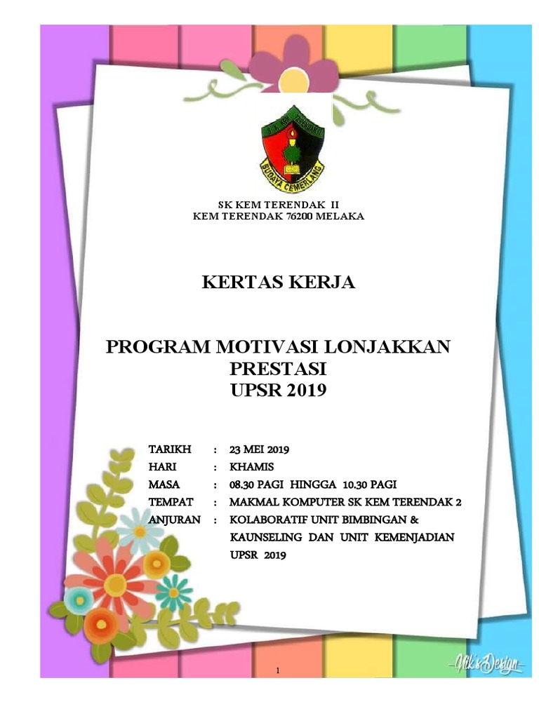 Kertas Kerja Motivasi Lonjakkan Prestasi Upsr 2019 Pdf