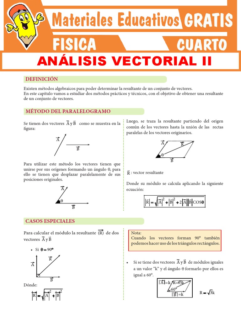 Vectores II para Cuarto Grado de Secundaria PDF | PDF | Vector ...