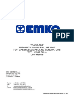 Trans-Amf Automatic Mains Failure Unit For Gas/Diesel/Gasoline Generators With J1939 Ecus User Manual