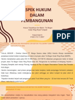 Persentasi Aspek Hukum Dalam Pembangunan