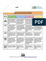 Rúbrica de Evaluación de Una Infografía