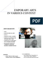 Contemporary Arts in Various Context
