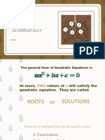 Solving Quads by Factorization Final