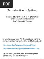 Introduction to python