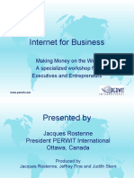 Internet For Business: Making Money On The Web A Specialized Workshop For Executives and Entrepreneurs