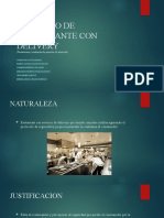 PROYECTO DE RESTAURANTE CON DELIVERY Formulacion