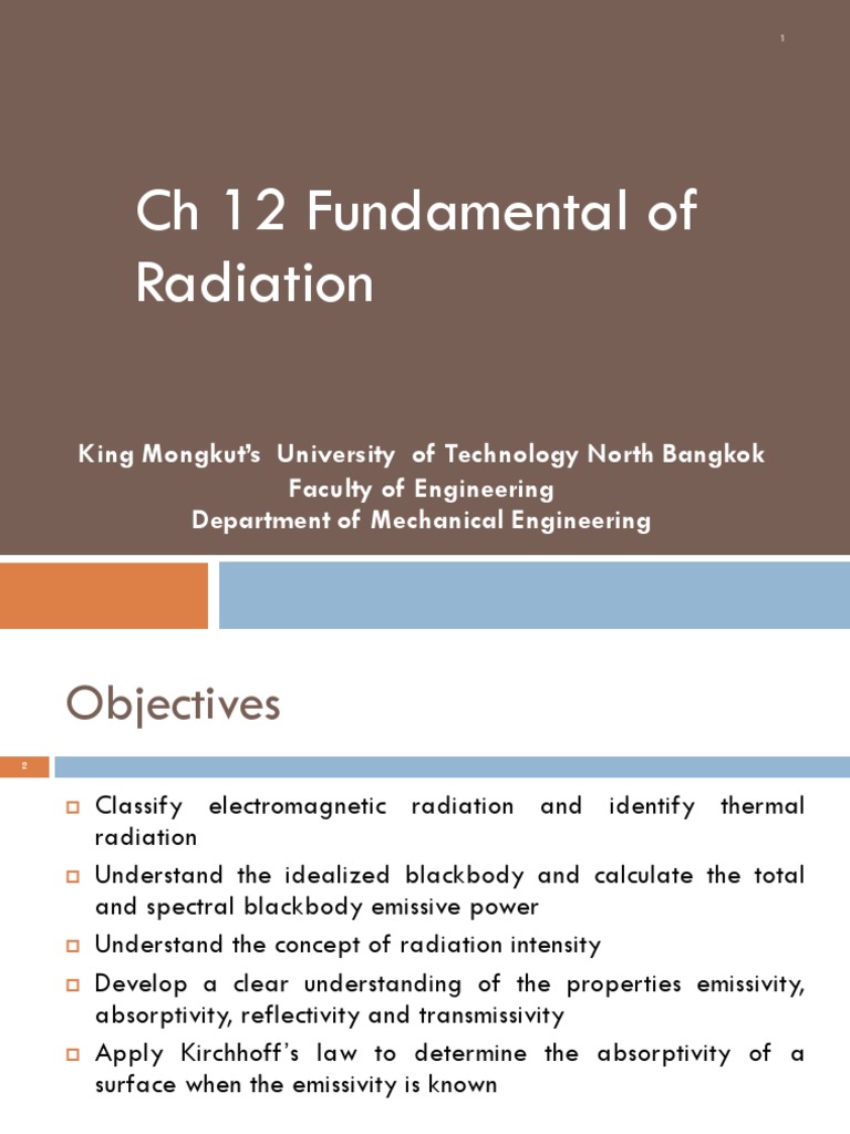 CH 12 Fundamental of Radiation | PDF | Electromagnetic Radiation ...