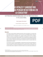 Prácticas vitales y saberes bio. Claves para pensar resistencias en lo educativo - María Eugenia Plata Santos.pdf