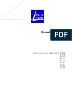 Biotec-Fischer EV2xx Electrophoresis Power Supply - Instruction Manual PDF