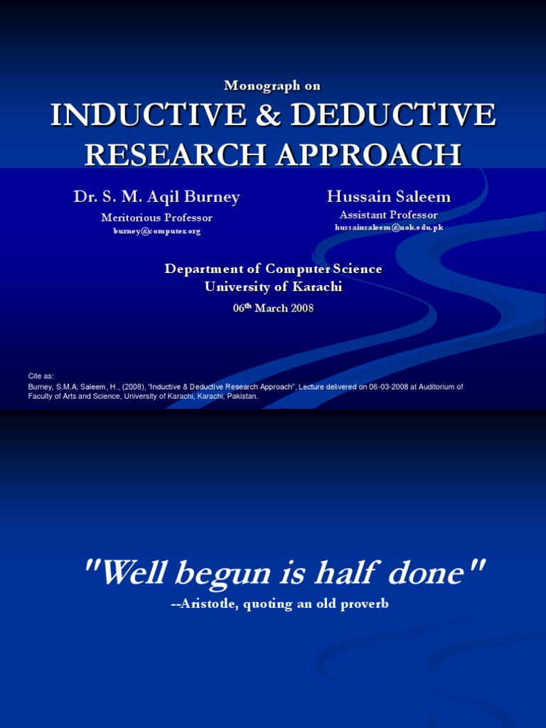 Inductive and Deductive Research Methods | PDF | Deductive Reasoning ...