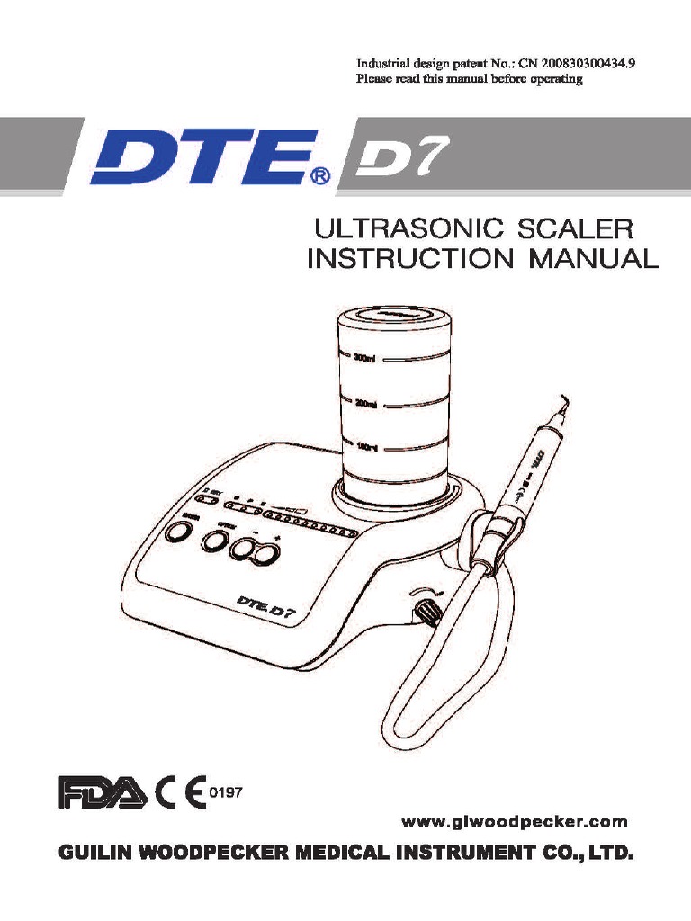 Manual Piezo Scaler DTE D7 PDF