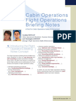 Cabin Operations Flight Operations Briefing Notes