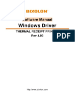 Windows Driver: Software Manual